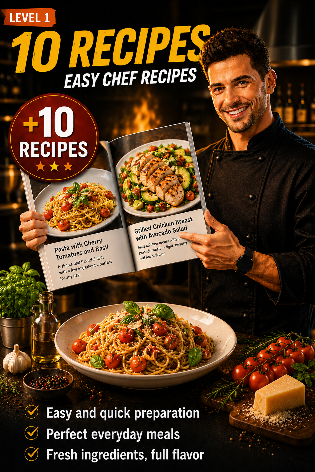Level 1 – 10 Recipes: Easy Chef Recipes
